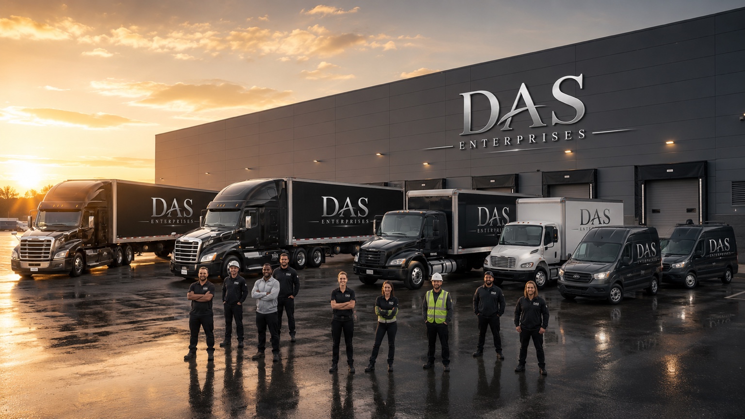DAS trucks vans warehouse and logistics team